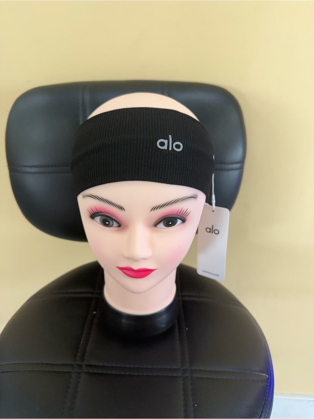 ALO Yoga Black Ribbed Stretch Headband
